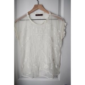 Sheer embroidered top